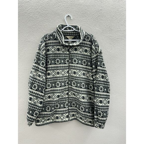 Haband Unisex Jacket Size XL Aztec Fleece Zip Up Vintage - Picture 1 of 12